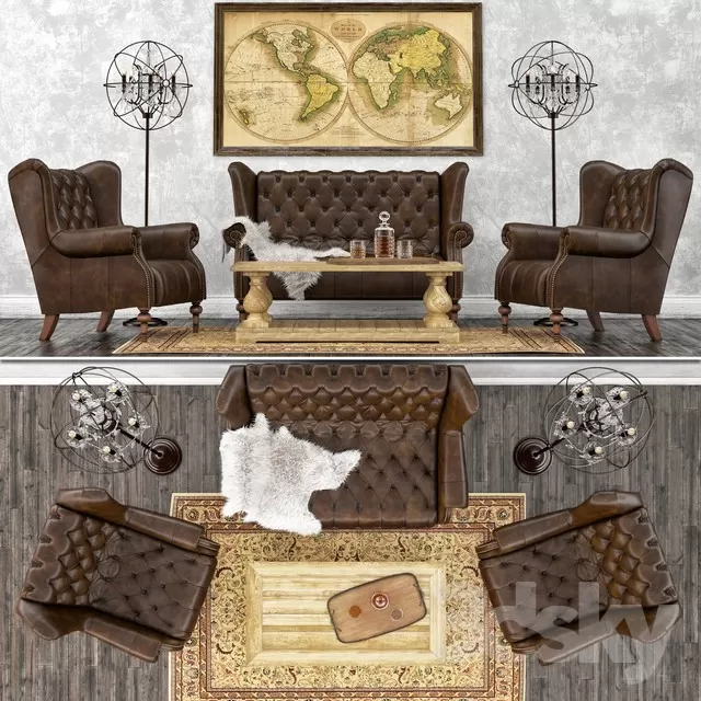 3DSKYFREE – FURNITURE - SOFA 3DS MAX MODELS