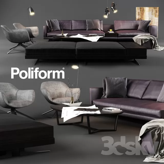 3DSKYFREE – FURNITURE - SOFA 3DS MAX MODELS