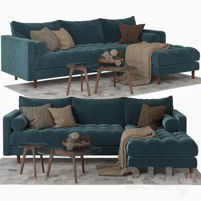 3DSKYFREE – FURNITURE - SOFA 3DS MAX MODELS
