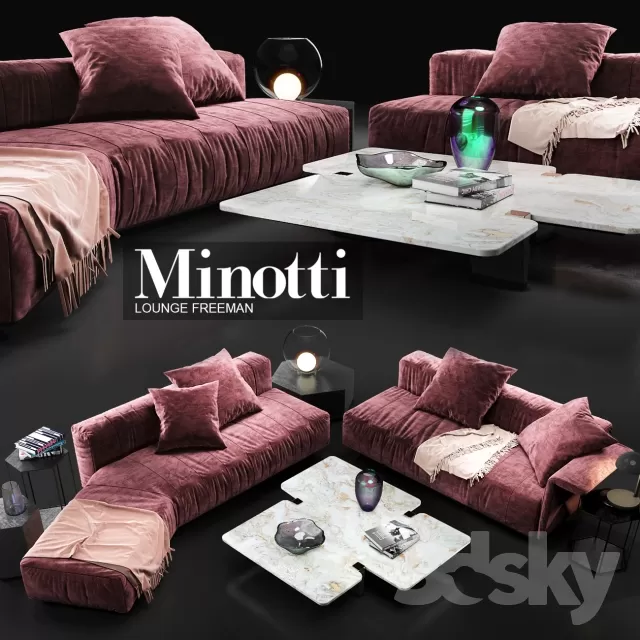 3DSKYFREE – FURNITURE - SOFA 3DS MAX MODELS