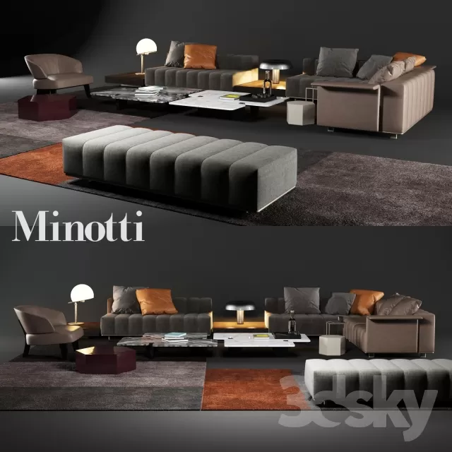 3DSKYFREE – FURNITURE - SOFA 3DS MAX MODELS