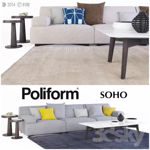 3DSKYFREE – FURNITURE - SOFA 3DS MAX MODELS