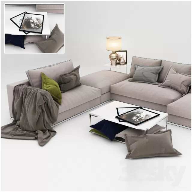 3DSKYFREE – FURNITURE - SOFA 3DS MAX MODELS