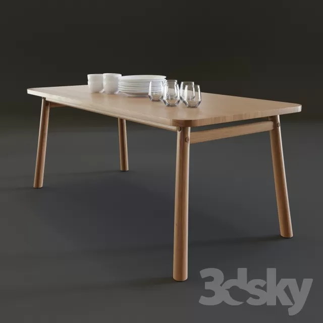 3DSKYFREE – FURNITURE - TABLE 3DS MAX MODELS