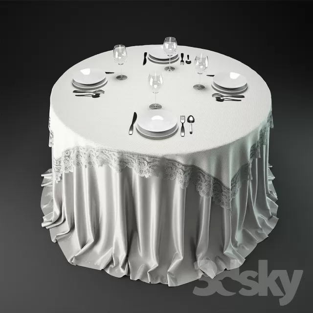 3DSKYFREE – FURNITURE - TABLE 3DS MAX MODELS