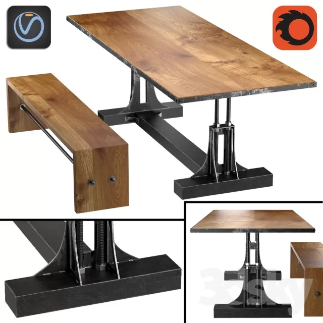 3DSKYFREE – FURNITURE - TABLE 3DS MAX MODELS