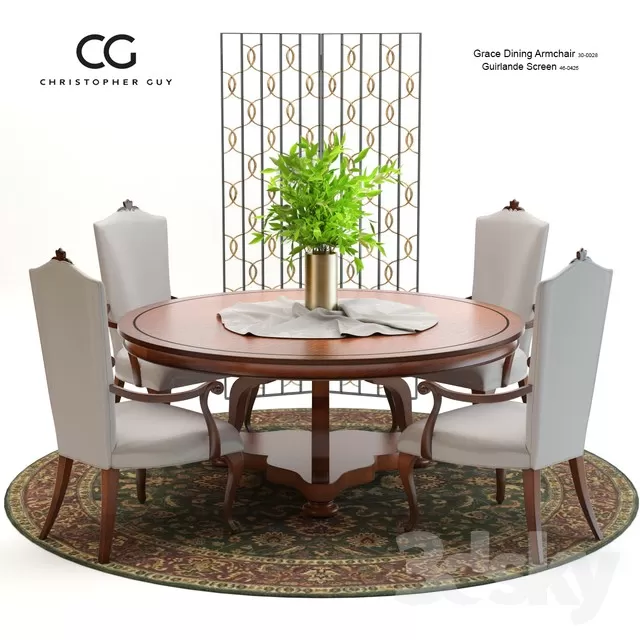 FURNITURE – TABLE AND CHAIRS 3D MODELS – 105