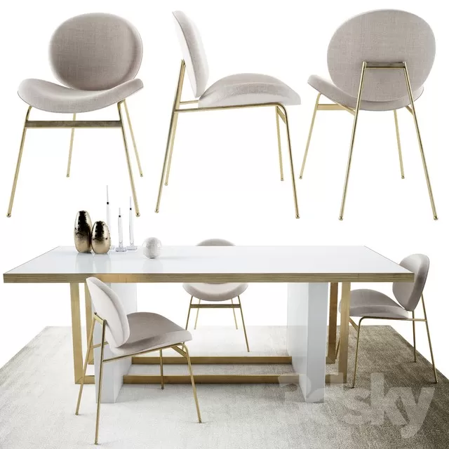 FURNITURE – TABLE AND CHAIRS 3D MODELS – 108
