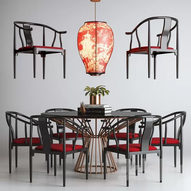 FURNITURE - TABLE AND CHAIR SETS 3D MODELS