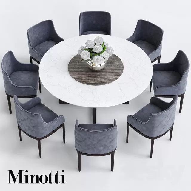 3DSKYFREE – FURNITURE - TABLE AND CHAIR SETS 3DS MAX MODELS