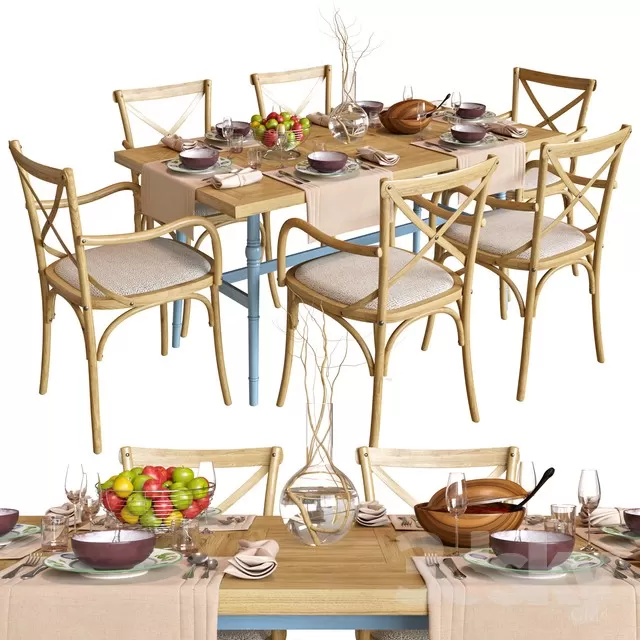 FURNITURE – TABLE AND CHAIRS 3D MODELS – 152