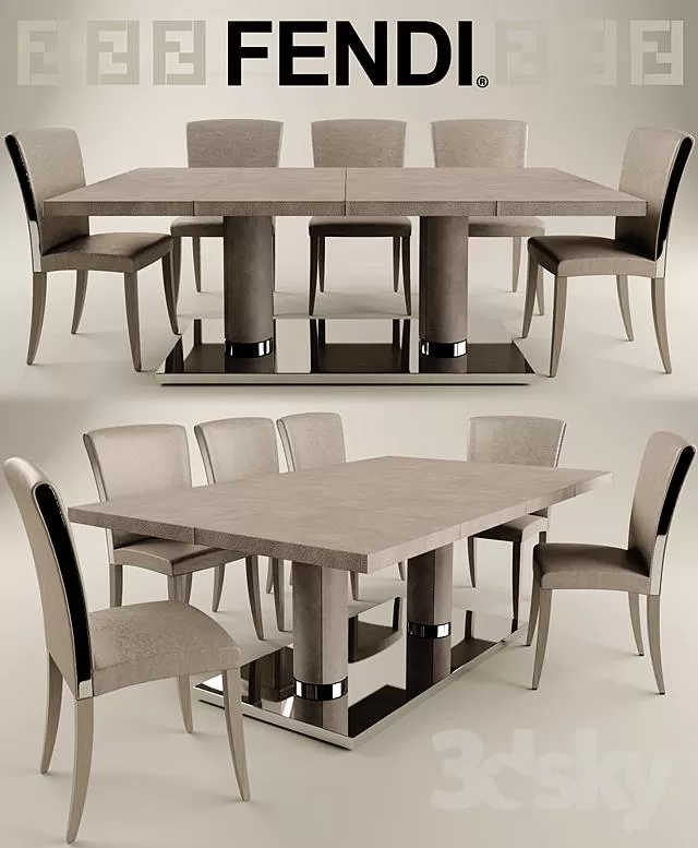 FURNITURE - TABLE AND CHAIR SETS 3D MODELS
