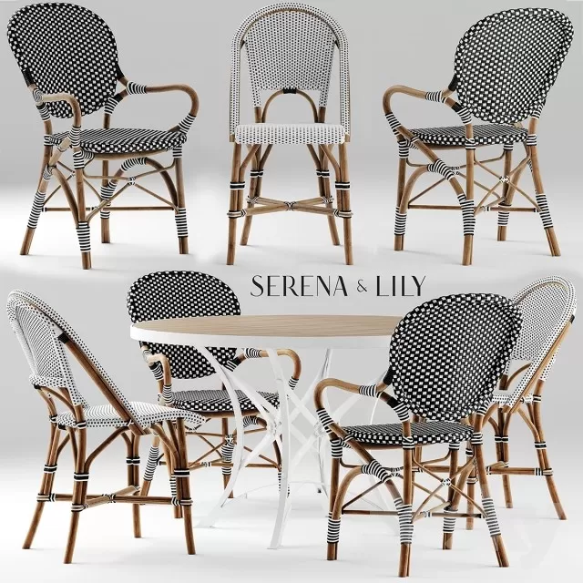 FURNITURE - TABLE AND CHAIR SETS 3D MODELS