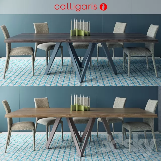 3DSKYFREE – FURNITURE - TABLE AND CHAIR SETS 3DS MAX MODELS