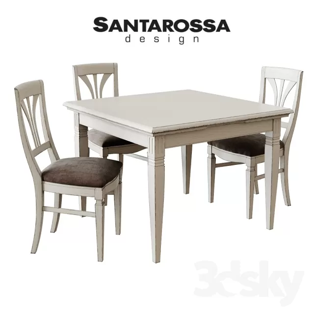 3DSKYFREE – FURNITURE - TABLE AND CHAIR SETS 3DS MAX MODELS