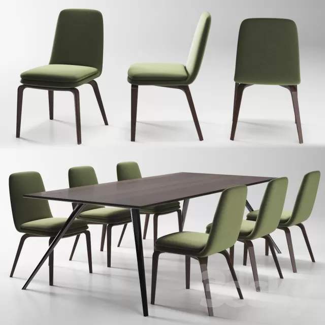 3DSKYFREE – FURNITURE - TABLE AND CHAIR SETS 3DS MAX MODELS