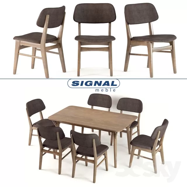 FURNITURE - TABLE AND CHAIR SETS 3D MODELS