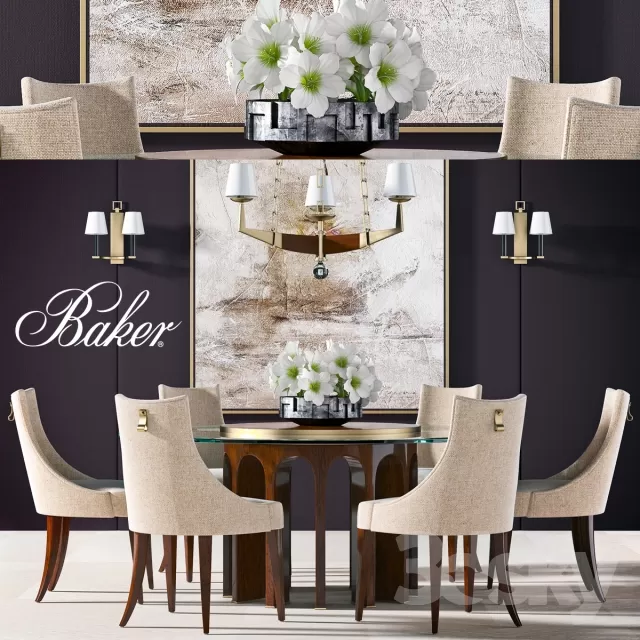 FURNITURE - TABLE AND CHAIR SETS 3D MODELS