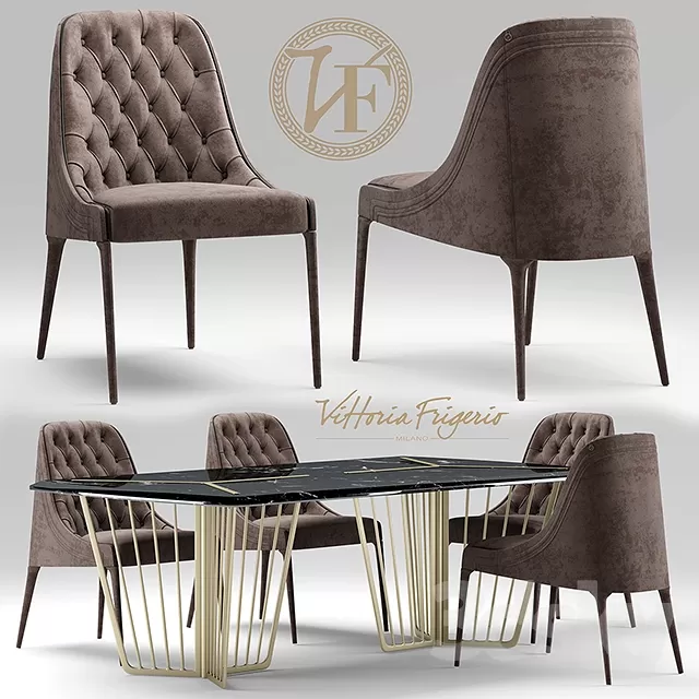 3DSKYFREE – FURNITURE - TABLE AND CHAIR SETS 3DS MAX MODELS