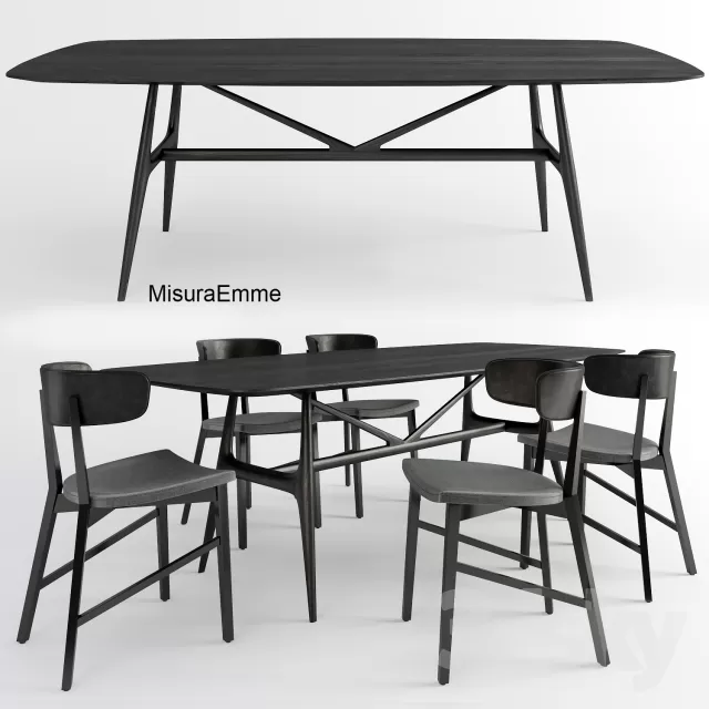 FURNITURE – TABLE AND CHAIRS 3D MODELS – 317