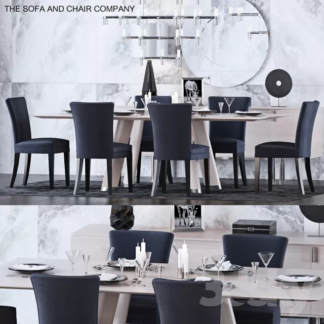 FURNITURE – TABLE AND CHAIRS 3D MODELS – 033