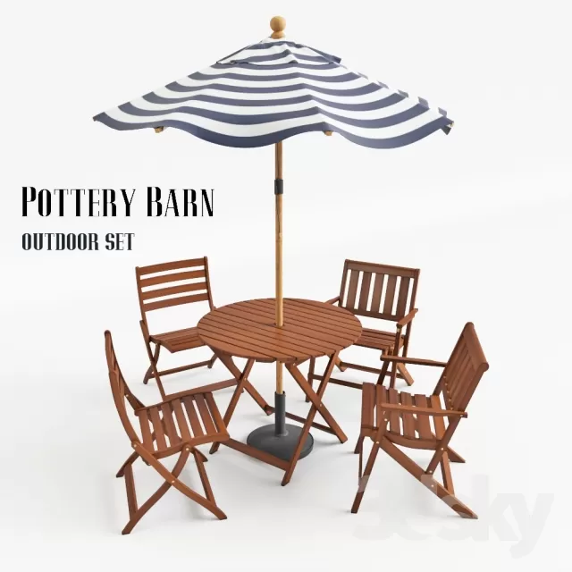 FURNITURE – TABLE AND CHAIRS 3D MODELS – 329