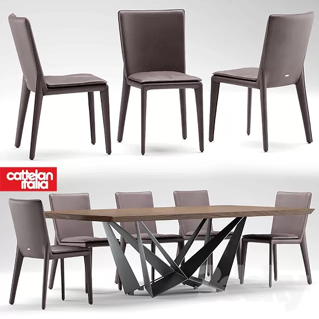3DSKYFREE – FURNITURE - TABLE AND CHAIR SETS 3DS MAX MODELS