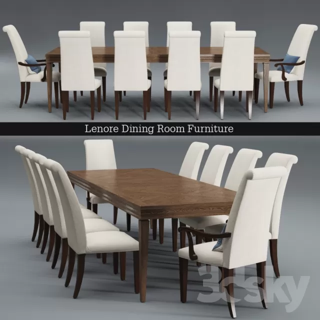 3DSKYFREE – FURNITURE - TABLE AND CHAIR SETS 3DS MAX MODELS