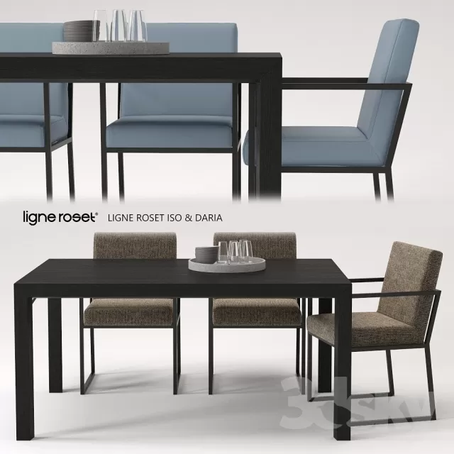 3DSKYFREE – FURNITURE - TABLE AND CHAIR SETS 3DS MAX MODELS