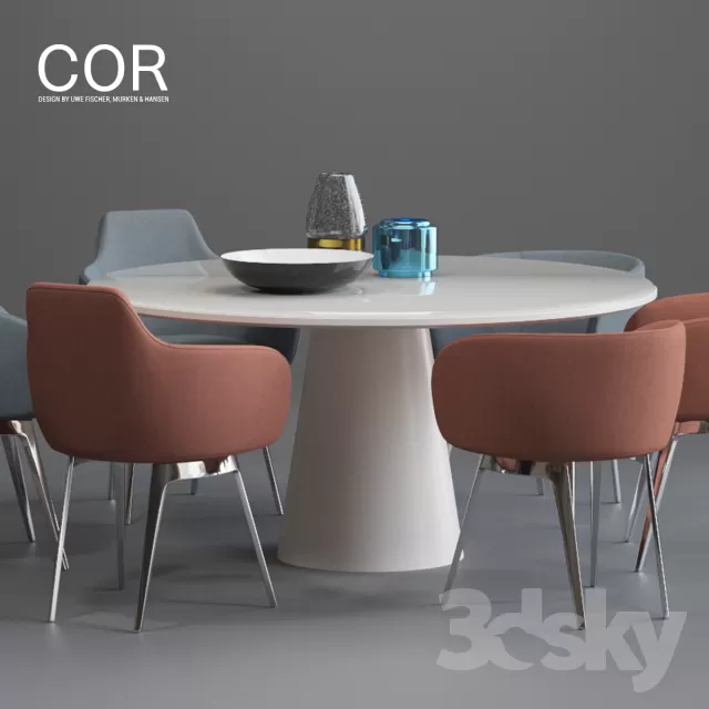 3DSKYFREE – FURNITURE - TABLE AND CHAIR SETS 3DS MAX MODELS