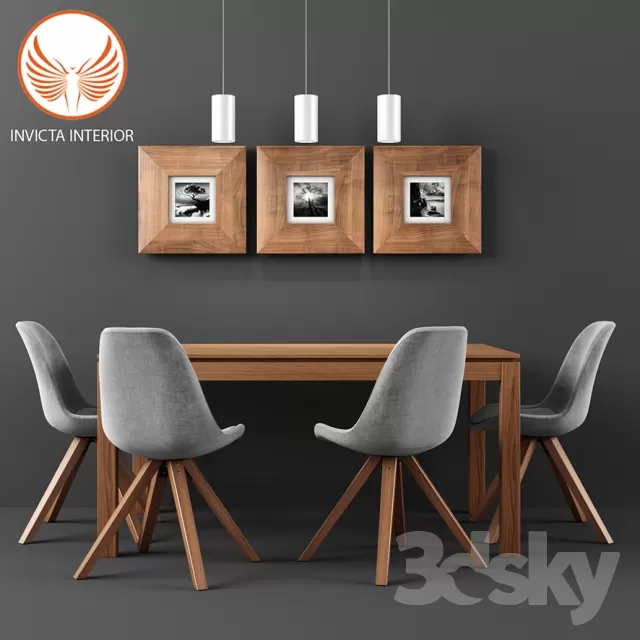 3DSKYFREE – FURNITURE - TABLE AND CHAIR SETS 3DS MAX MODELS