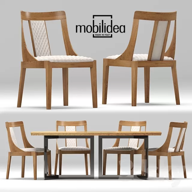 3DSKYFREE – FURNITURE - TABLE AND CHAIR SETS 3DS MAX MODELS