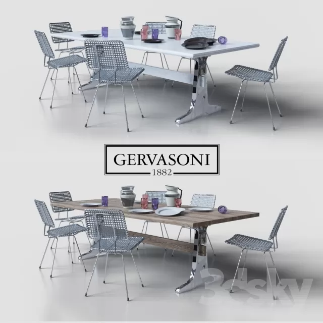 FURNITURE – TABLE AND CHAIRS 3D MODELS – 369