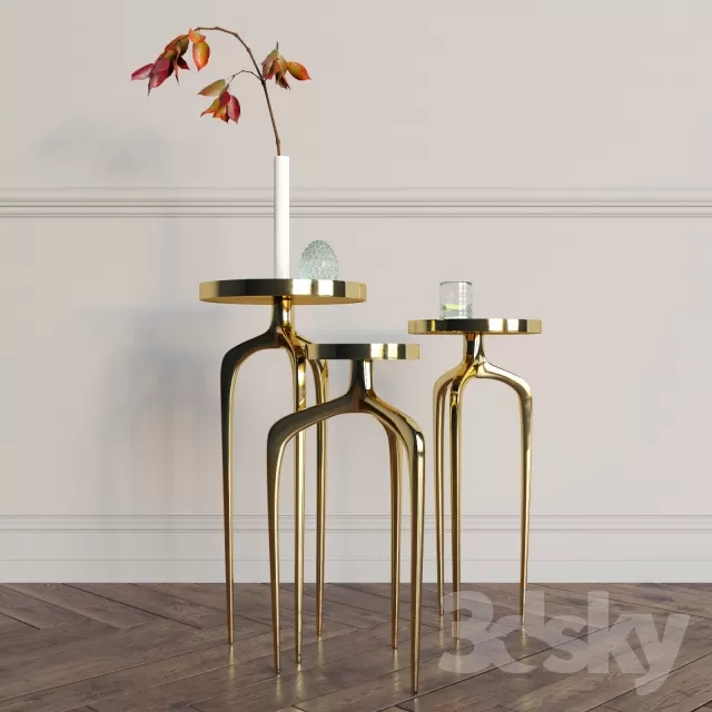 3DSKYFREE – FURNITURE - TABLE AND CHAIR SETS 3DS MAX MODELS