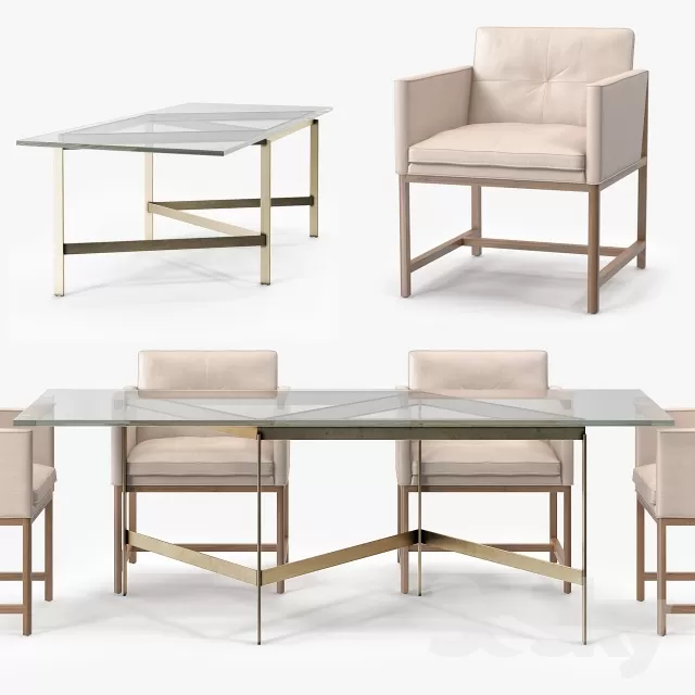 3DSKYFREE – FURNITURE - TABLE AND CHAIR SETS 3DS MAX MODELS