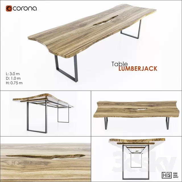 3DSKYFREE – FURNITURE - TABLE AND CHAIR SETS 3DS MAX MODELS