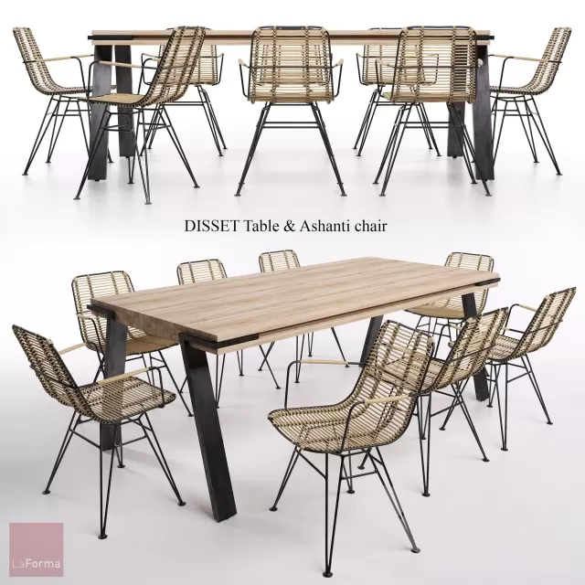 FURNITURE - TABLE AND CHAIR SETS 3D MODELS