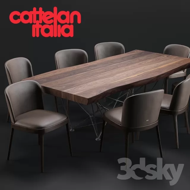 3DSKYFREE – FURNITURE - TABLE AND CHAIR SETS 3DS MAX MODELS