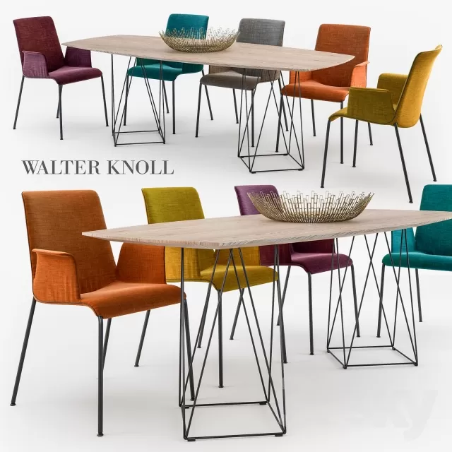 FURNITURE – TABLE AND CHAIRS 3D MODELS – 458
