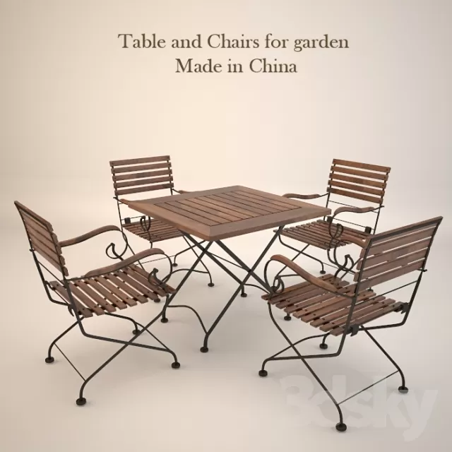 3DSKYFREE – FURNITURE - TABLE AND CHAIR SETS 3DS MAX MODELS