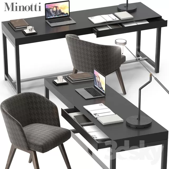 FURNITURE – TABLE AND CHAIRS 3D MODELS – 093