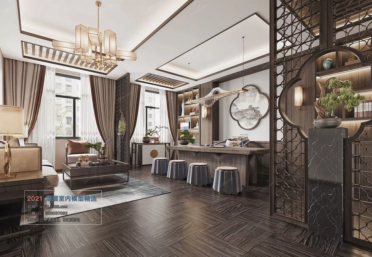 STUDY – C004-Chinese style-Corona model