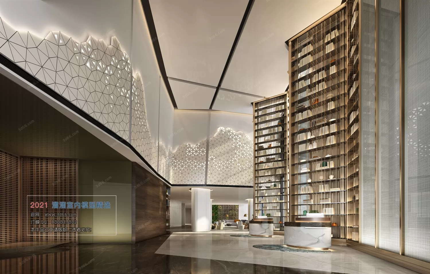 LOBBY, RECEPTION – A003-Modern style-Vray model