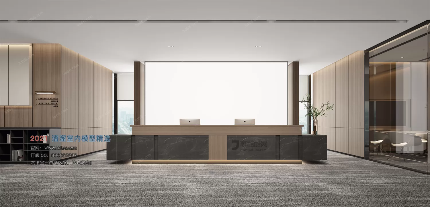 LOBBY, RECEPTION – A009-Modern style-Vray model