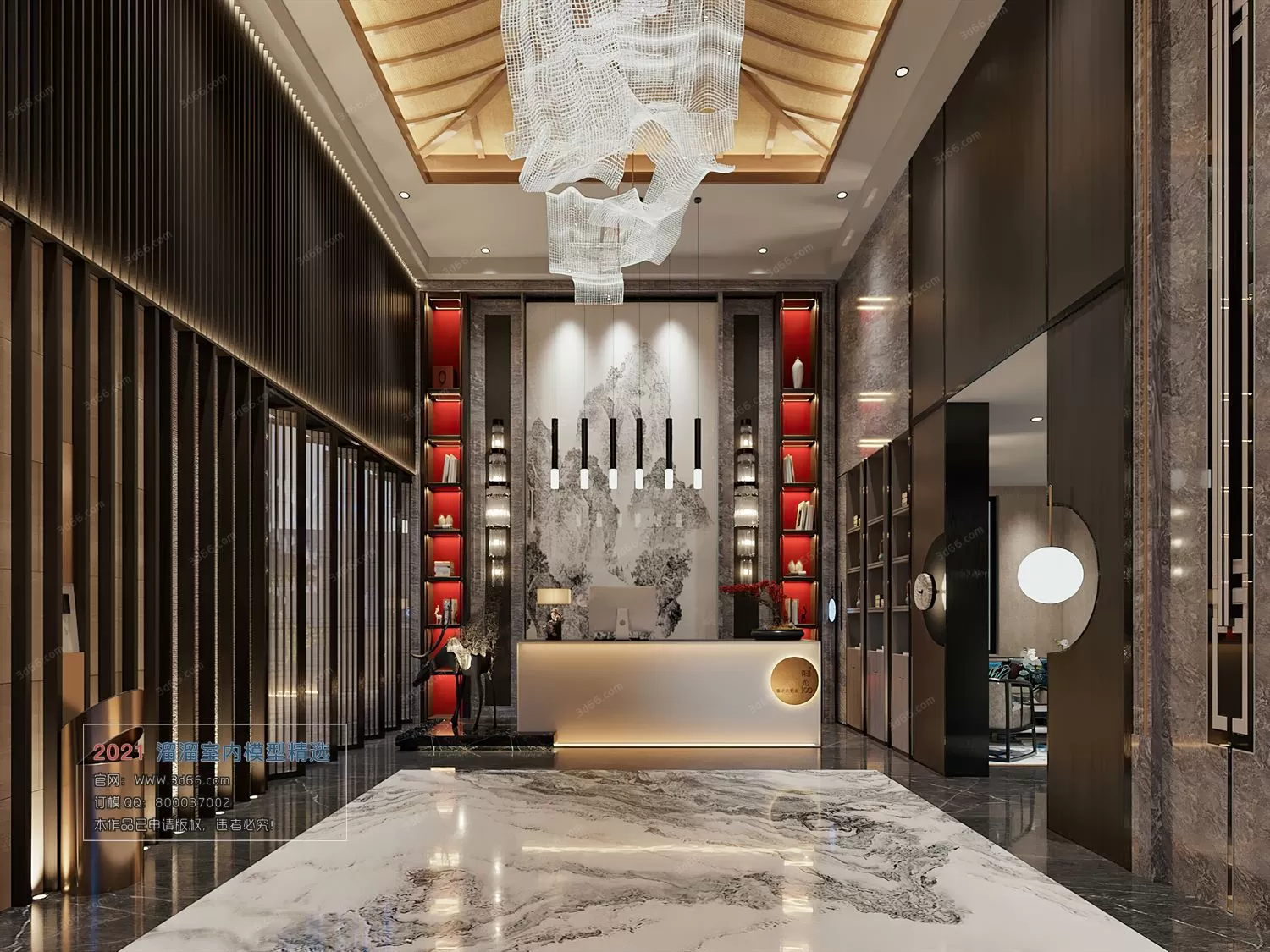 LOBBY, RECEPTION – C001-Chinese style-Corona model