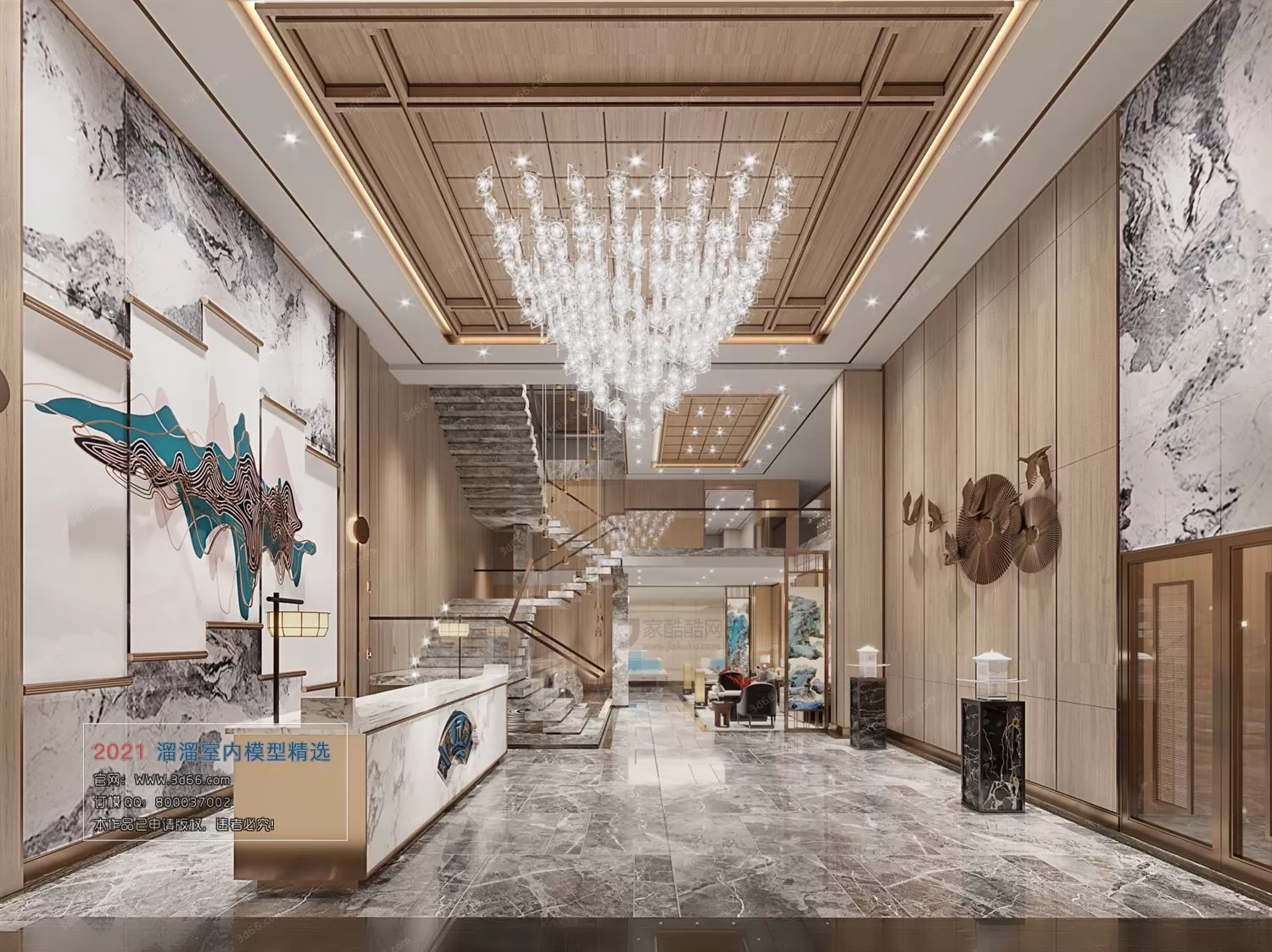 LOBBY, RECEPTION – C002-Chinese style-Corona model