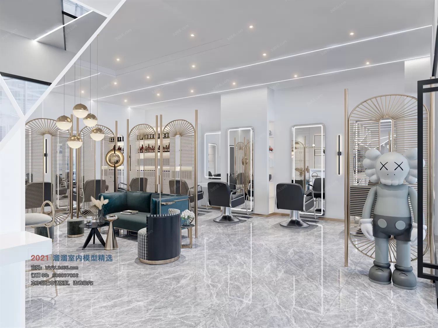 EXHIBITION – A007-Modern style-Vray model