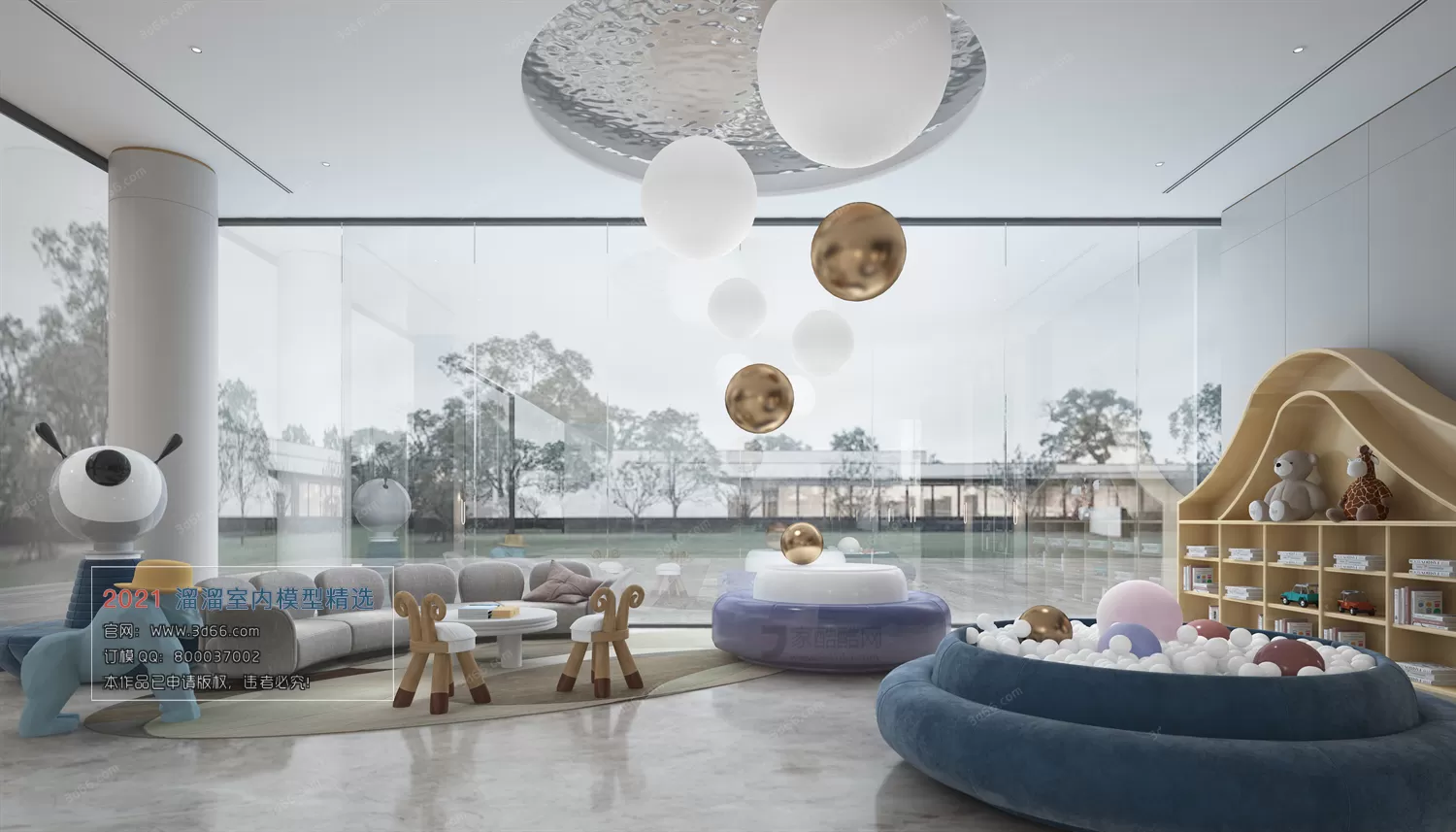 EXHIBITION – A009-Modern style-Vray model