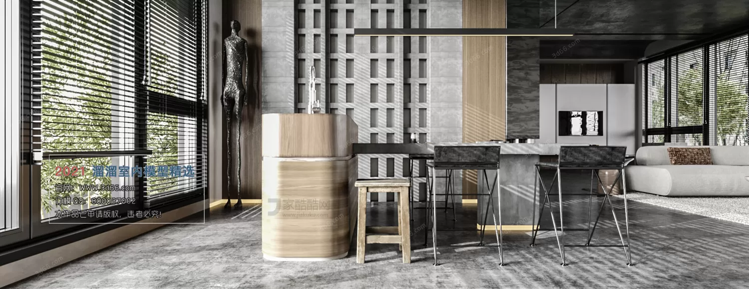 3DSKYFREE – HOME SCENES - HOME BLOCKS 3DS MAX MODELS