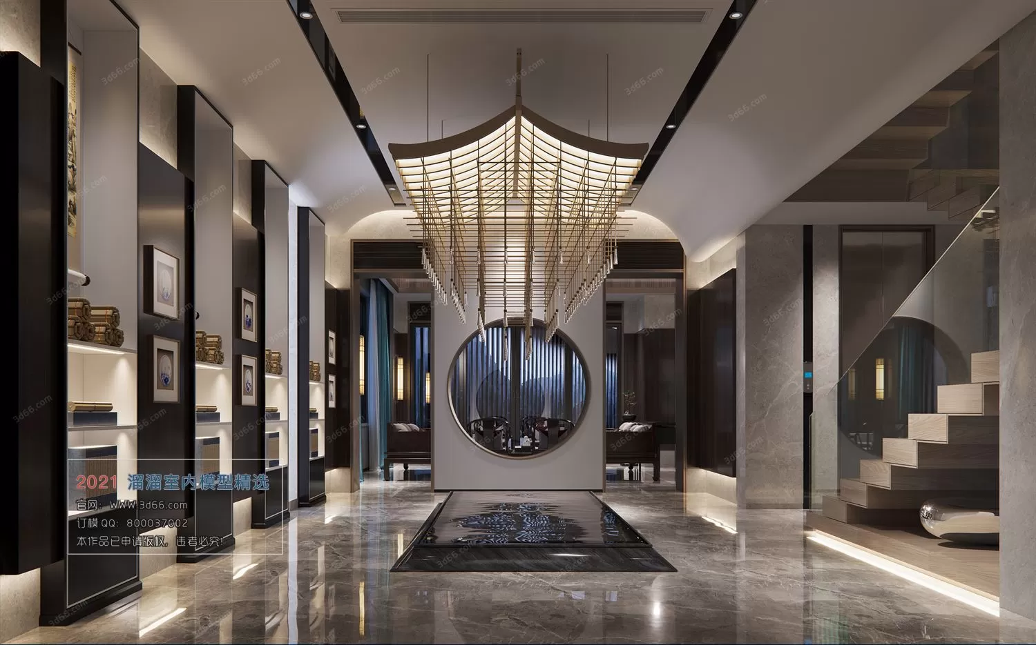 ELEVATOR, LOBBY – C005-Chinese style-Corona model